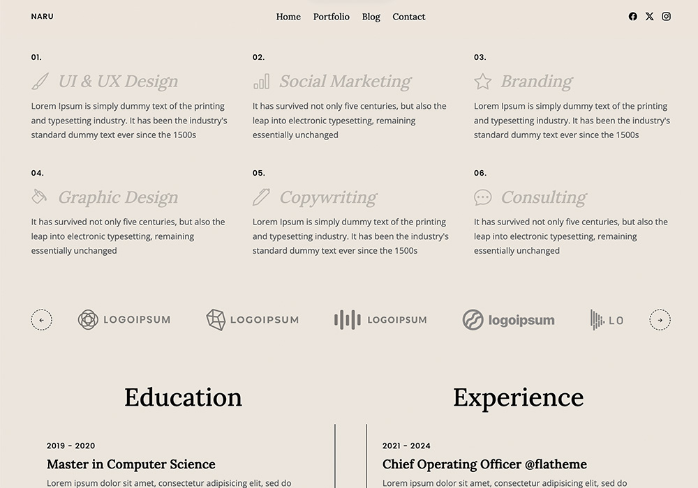 Naru – Personal Portfolio